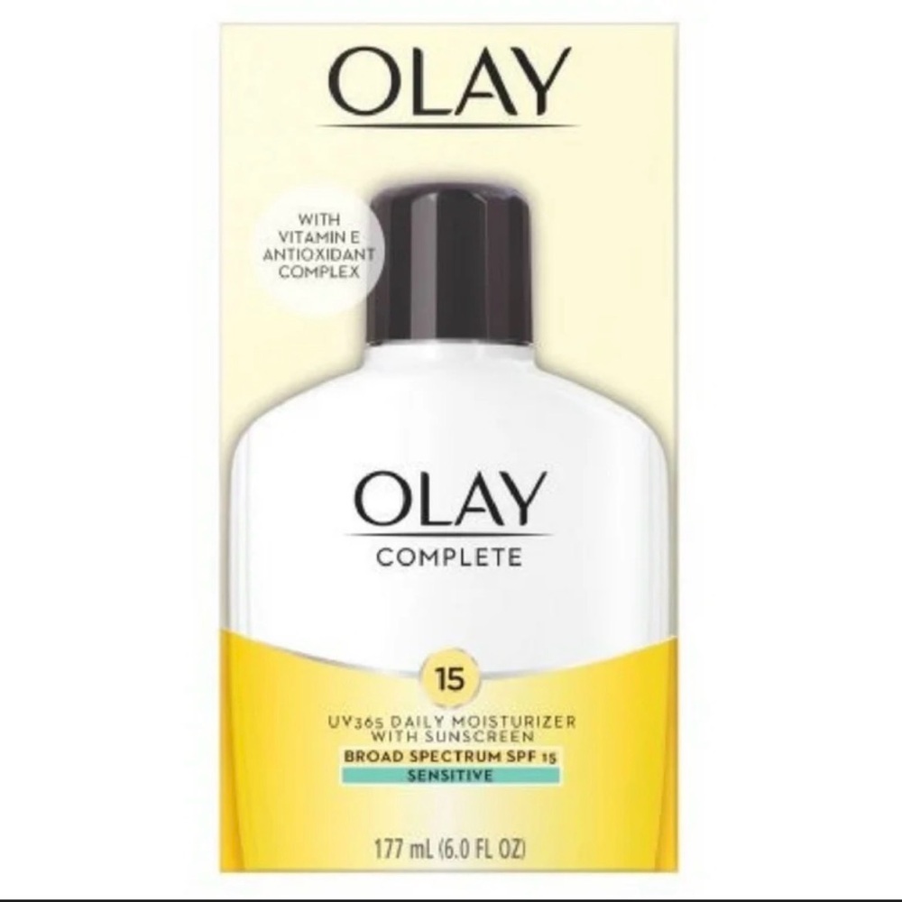 Olay Complete Lotion Moisturizer with Sunscreen SPF 15 Sensitive Skin, 6.0 Ounce